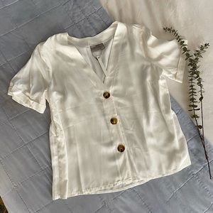 ASOS White Button Top
